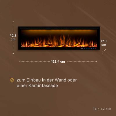 Electric wall fireplace Smart Wall 60
